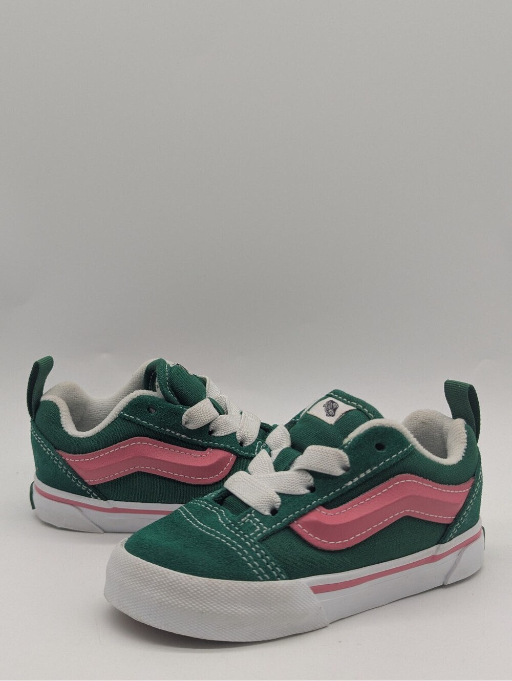 Toddler Size 7.5K / 7.5C Vans Knu Skool Green Pink Kids Baby Preschool Shoes